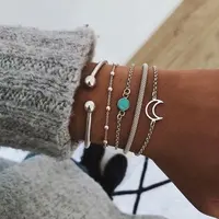 

Fashion turquoise Moon Bracelet set for women wholesale N97206