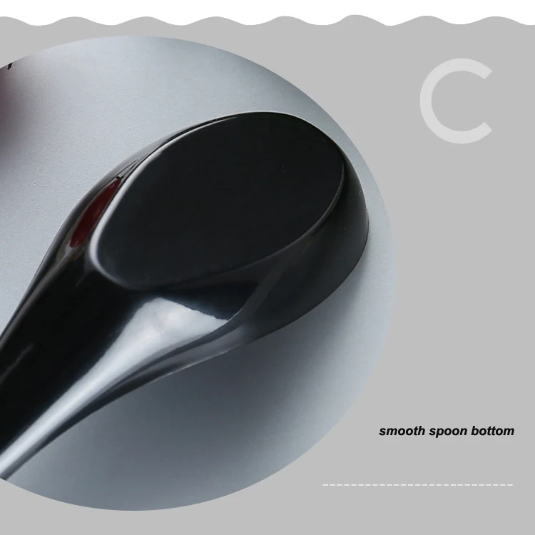 Top Quality Big Chinese Disposable Black Plastic Soup Spoon Buy