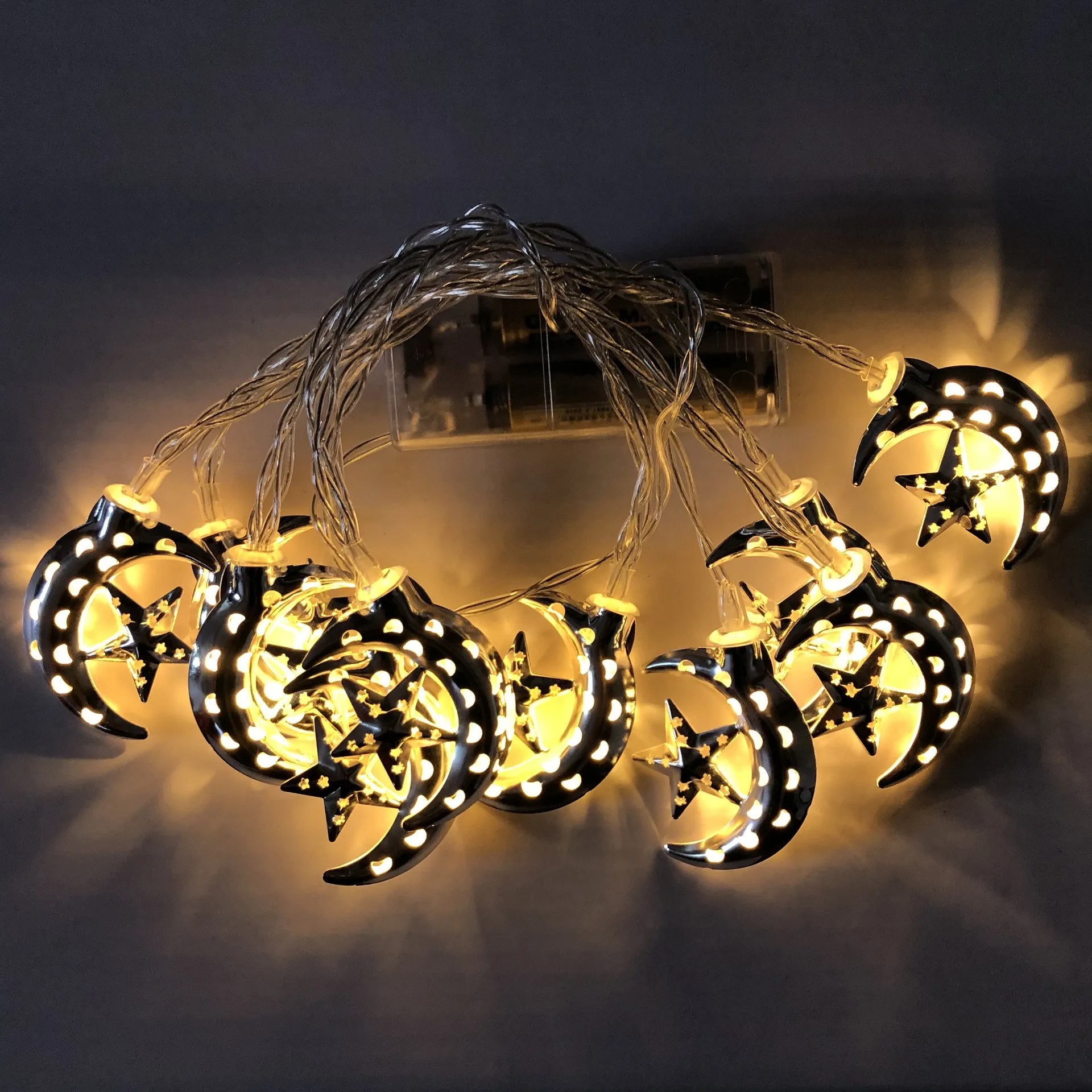 moon star string lights for ramadan