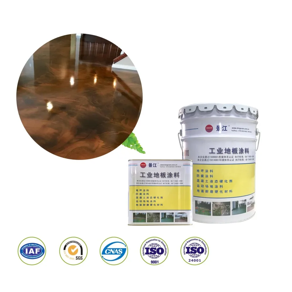 Epoxy Floor Paint Concrete With 2 Parts Metallic Epoxy Flooring
