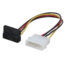 8″ Molex 4-pin LP4 Male to SATA Power 15-pin 90-Degree Adapter Converter Cable -1pcs – Free Shipping