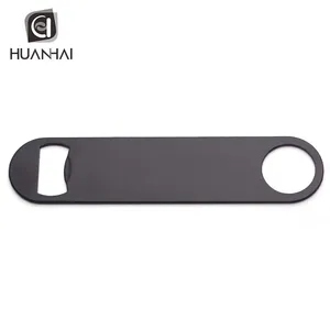 Image of oem logo screen printing beer black blank stainless steel bottle opener