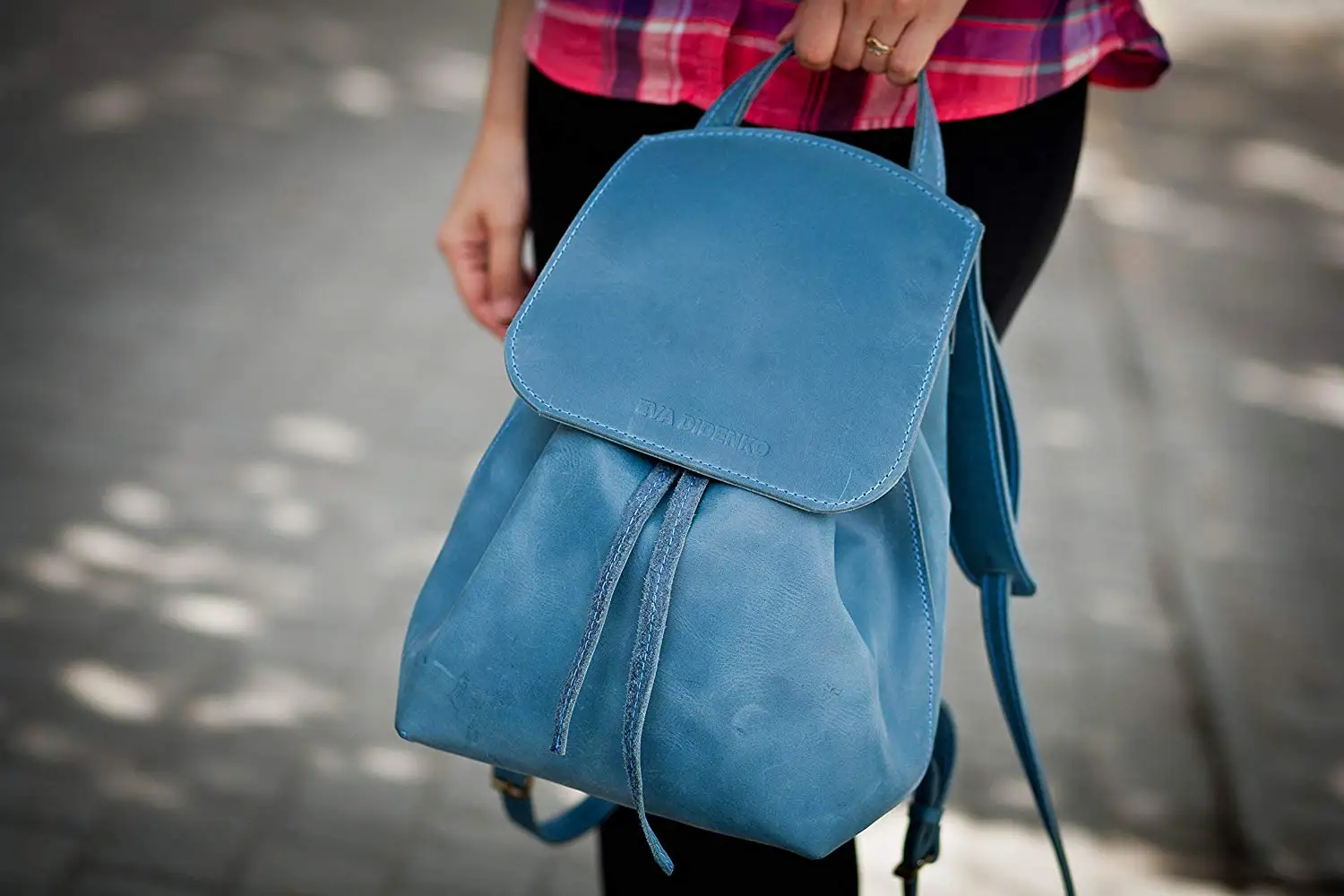 blue backpack purses