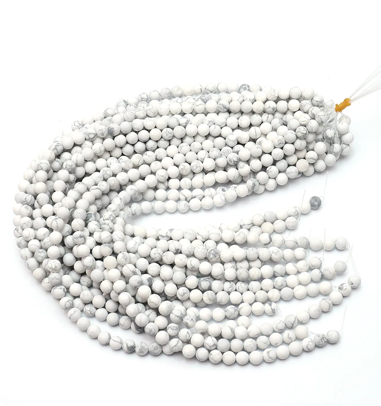 8mm Round Howlite Raw Precious Stones For Sale Natural Stone Beads