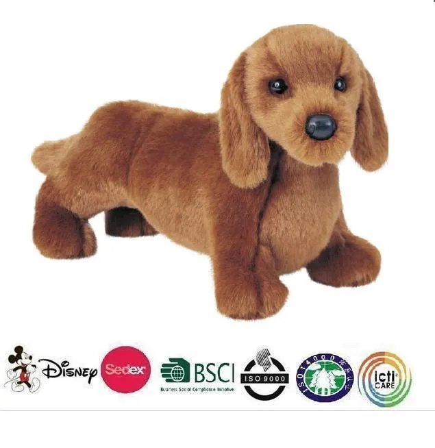 brown dachshund stuffed animal