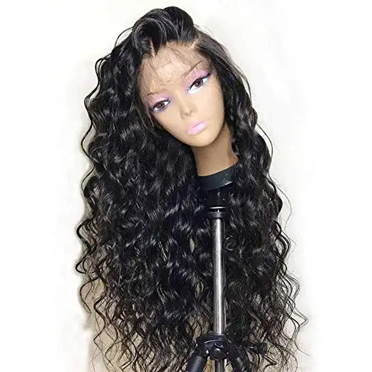 

150% density Pre plucked 360 virgin hair full lace wig with baby hair, 10A water wave human hair wig for black women