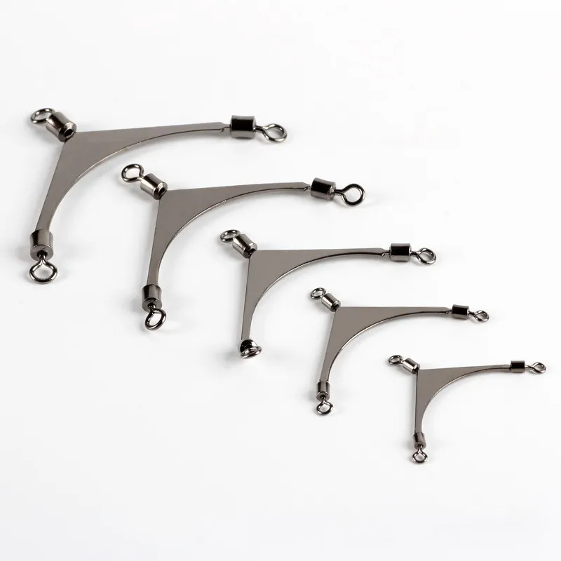 

100 pcs/set American pole swivel connectors fork points line metal hook fish fishing tackle fishing supplies accessories, As show