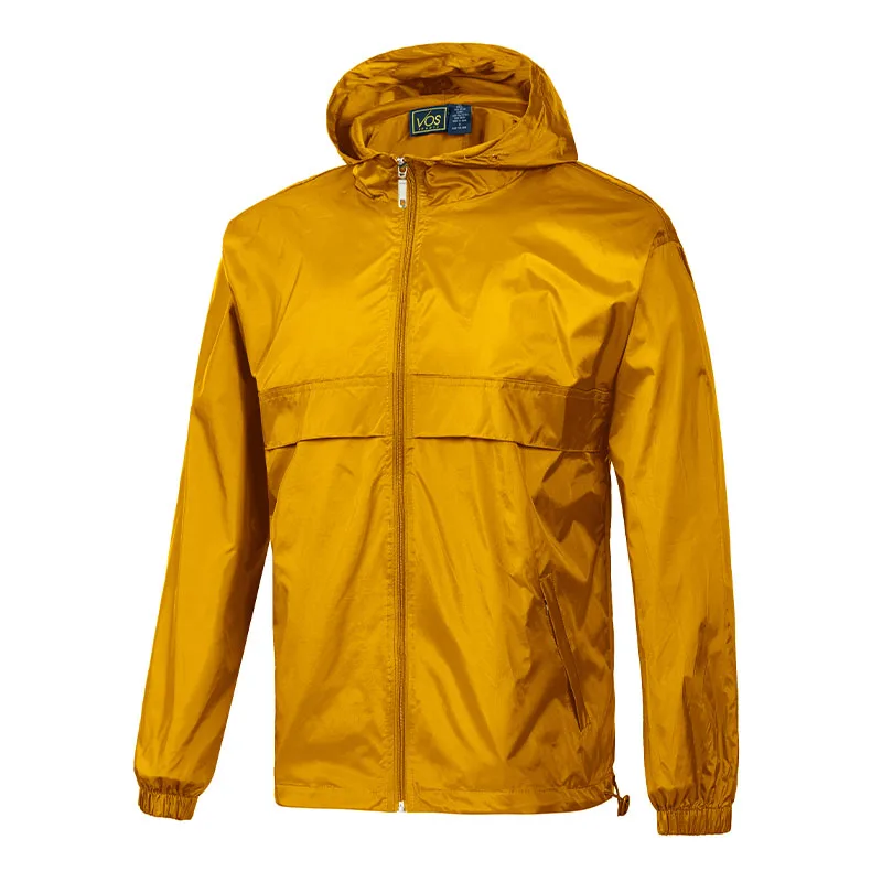 

JACKETOWN Men's Waterproof Hooded Lightweight Rainwear Rain Jacket Raincoat, Customized color