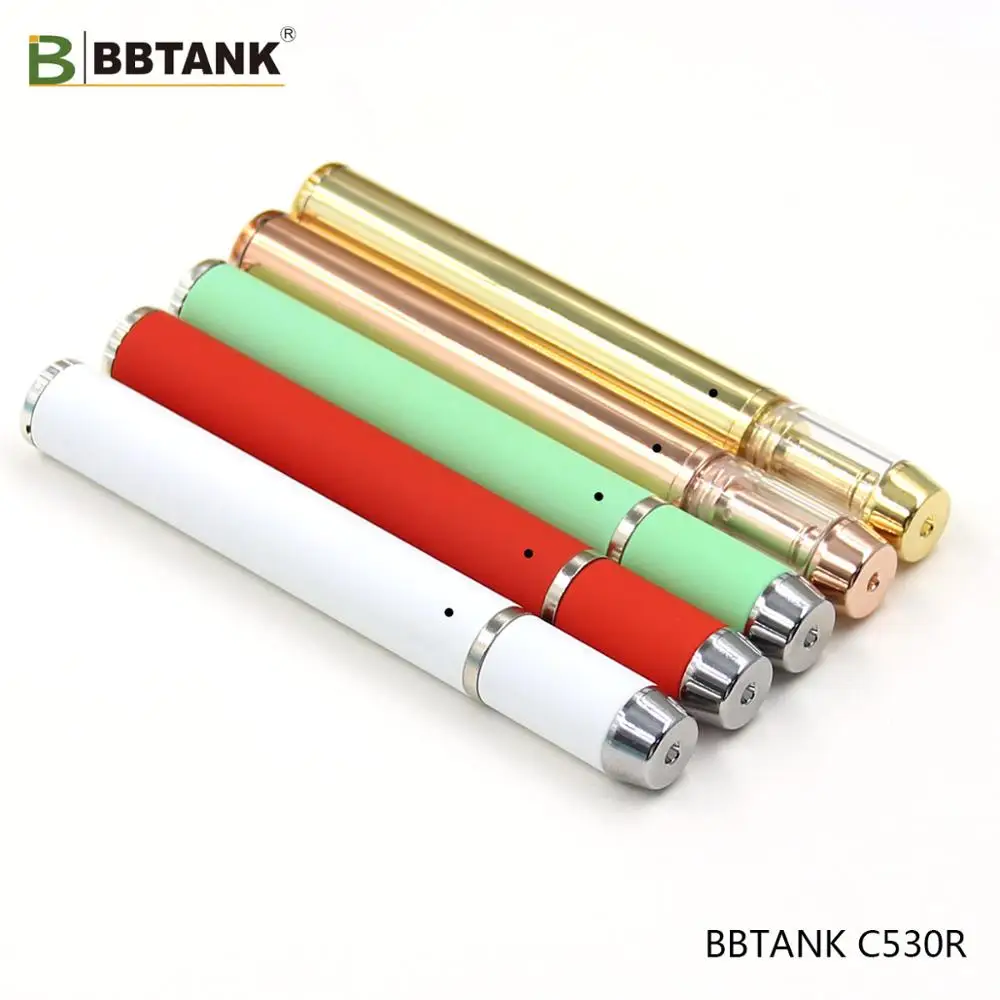 

Disposable E Cigarette 2018 Slim BBTANK C530R BBGear Ceramic Coil 530mAh Battery CBD Oil Tank Vape, N/a