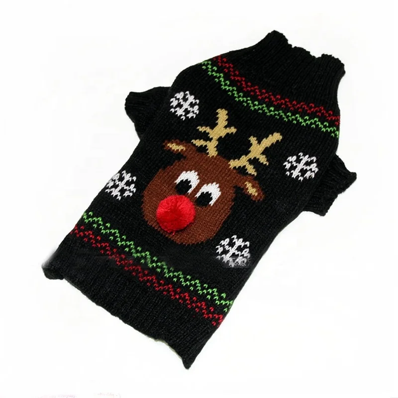 

Autumn Winter Cute Knitted Christmas Dog Sweater For Small Dog And Cat
