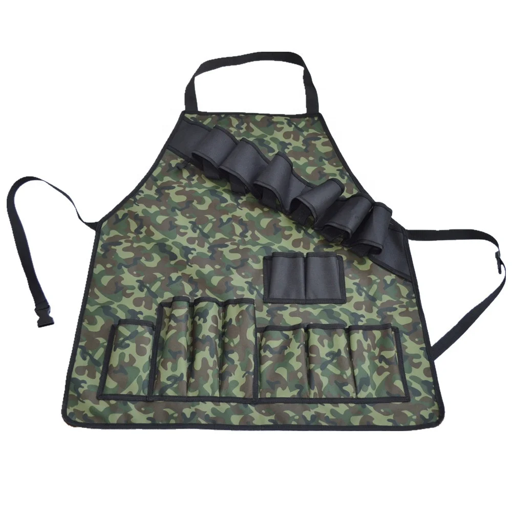 

Best Selling army green camouflage 600D oxford waterproof BBQ apron, Reed camouflage;army green camouflage