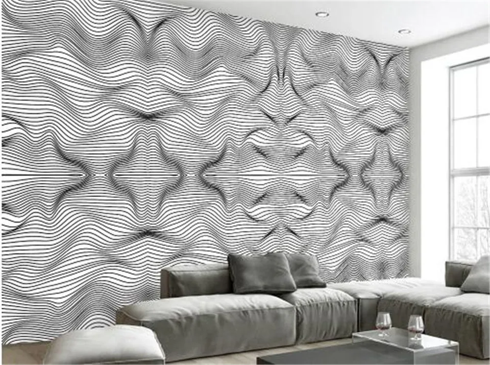 Black And White 3d Mural Wallpaper Image Num 17