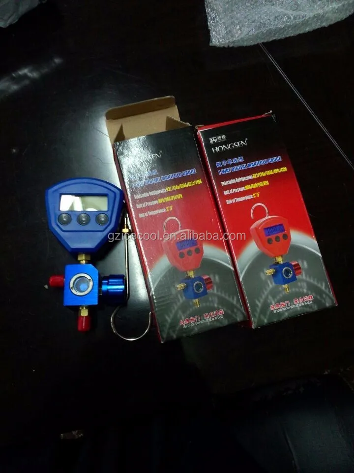 Refrigeration digital manifold gauge set digital gauge HS350A with 60
