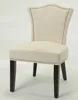 union jack back fabric dining chair with shining nails , Solid birch legs