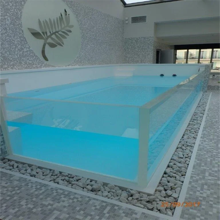 

outdoor and indoor transparent acrylic swimming pools