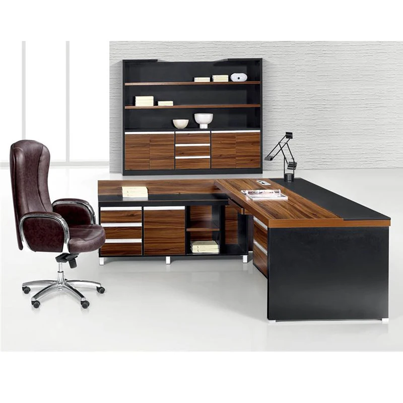 Professional Design Large Executive Desk With Credenza And