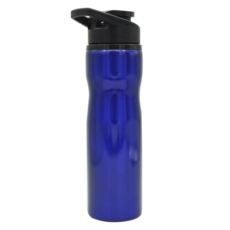 

D595-1 600ml Gym Water Drink Cup Blue Tumbler Custom Double Wall Aluminum Water Sports Bottle