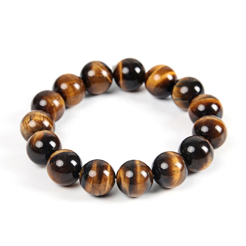 Wholesale Grade AB+ 4/6/8/10/12/14/16mm Mens Tiger Eye Bracelet Gemstone Jewelry