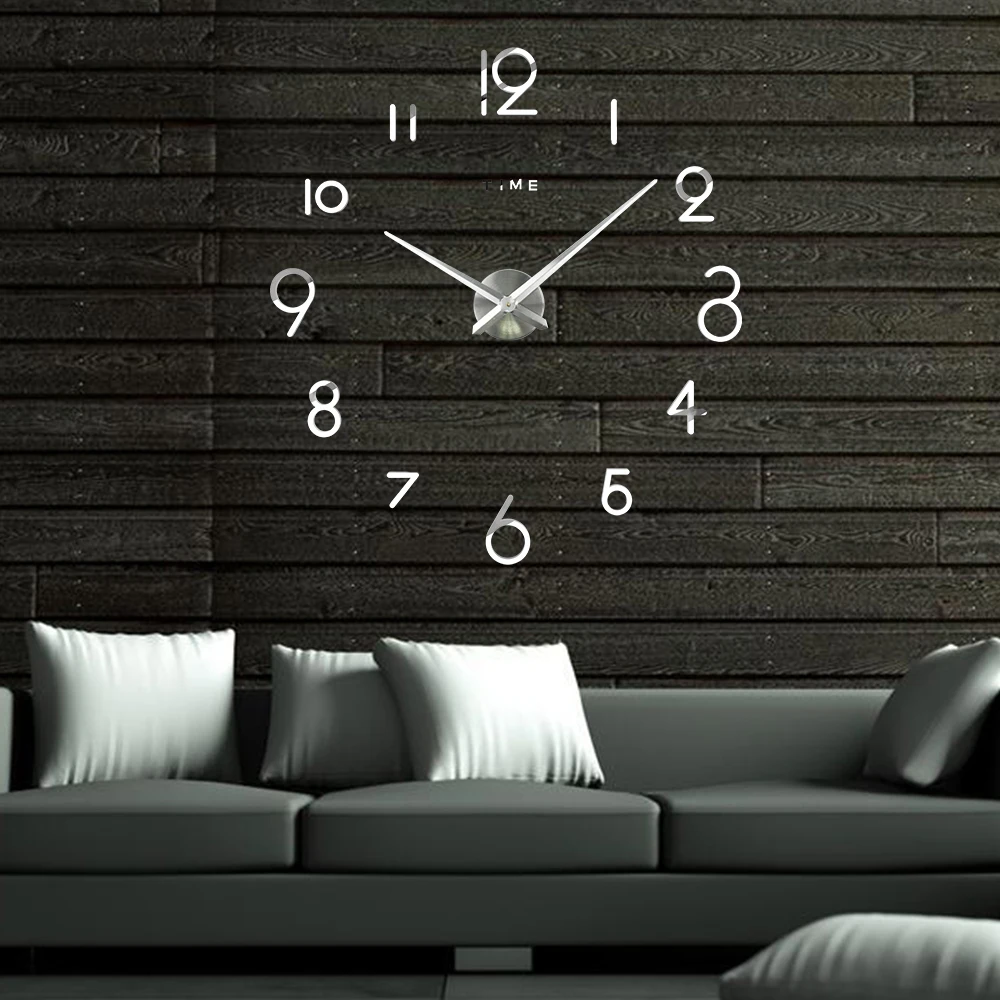 Home Decor Wall Clocks 3d Sticker Large Clock Diy Wall Watch