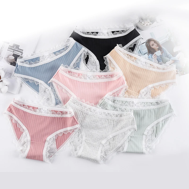 

girl thread seamless sexy lace panty period leak prevention cotton physiological menstrual period women underwear, Black;gray;dark green;light pink;light green;skin color