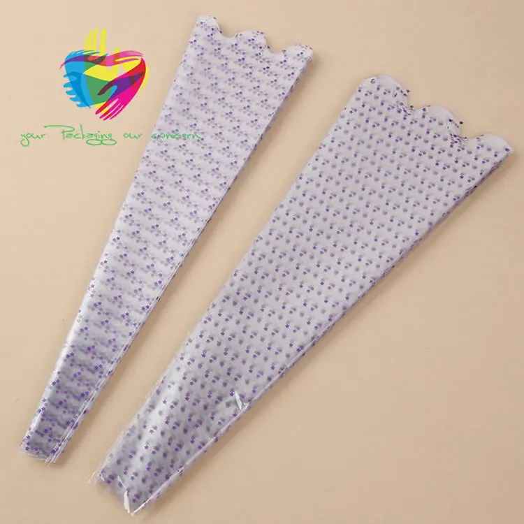
Yiwu color imprineted color high transparence clear flower sleeve 