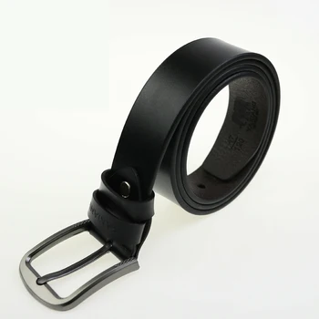 Wholesale Men Black Genuine Leather Belts With Pin Buckle - Buy Price ...