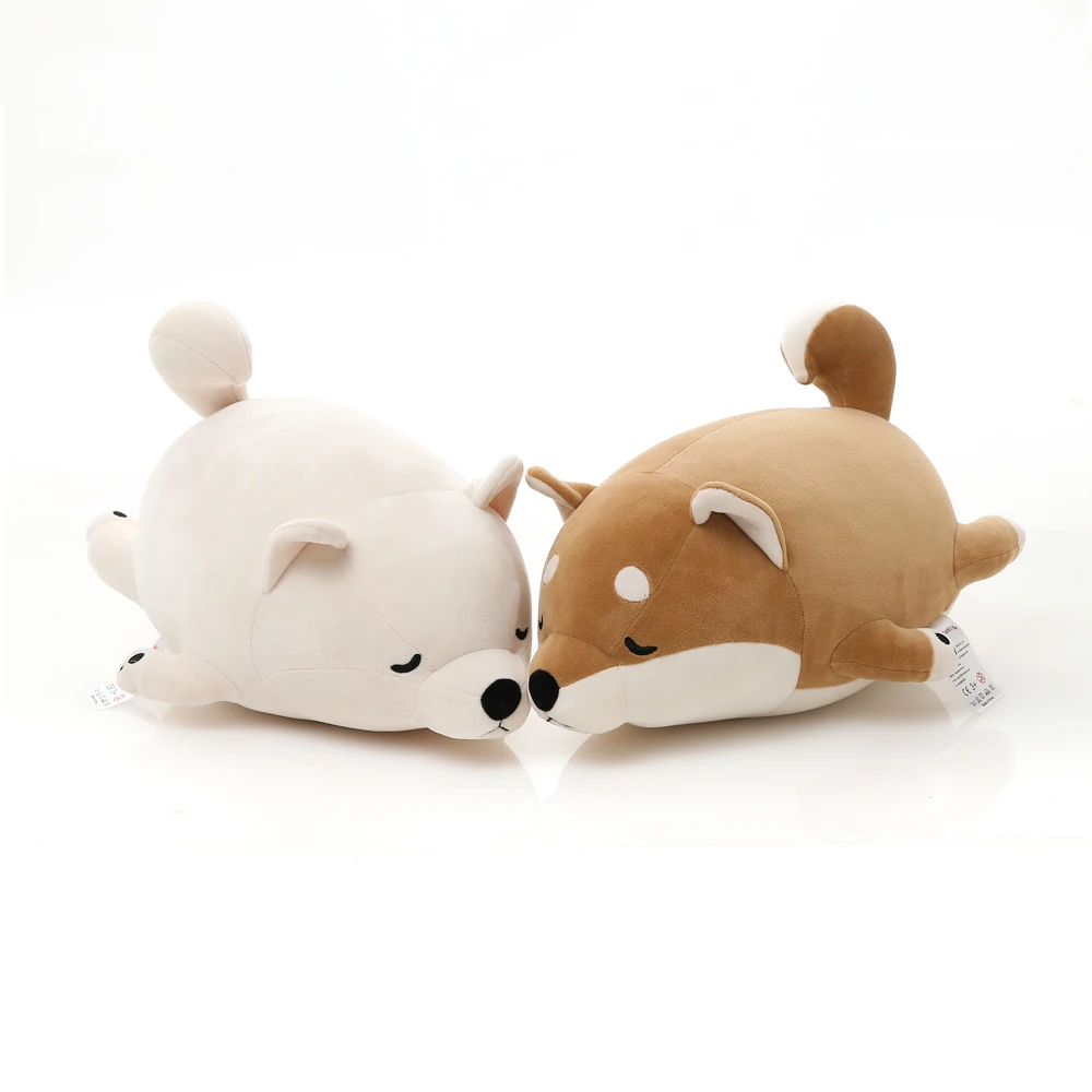 

Free Shipping  Flappy Shiba Puppy Animal Shaped Pillow Cover Unfilling Plush Toys Super Soft Fabricfor 2Colors Niuniu Daddy, White,brown