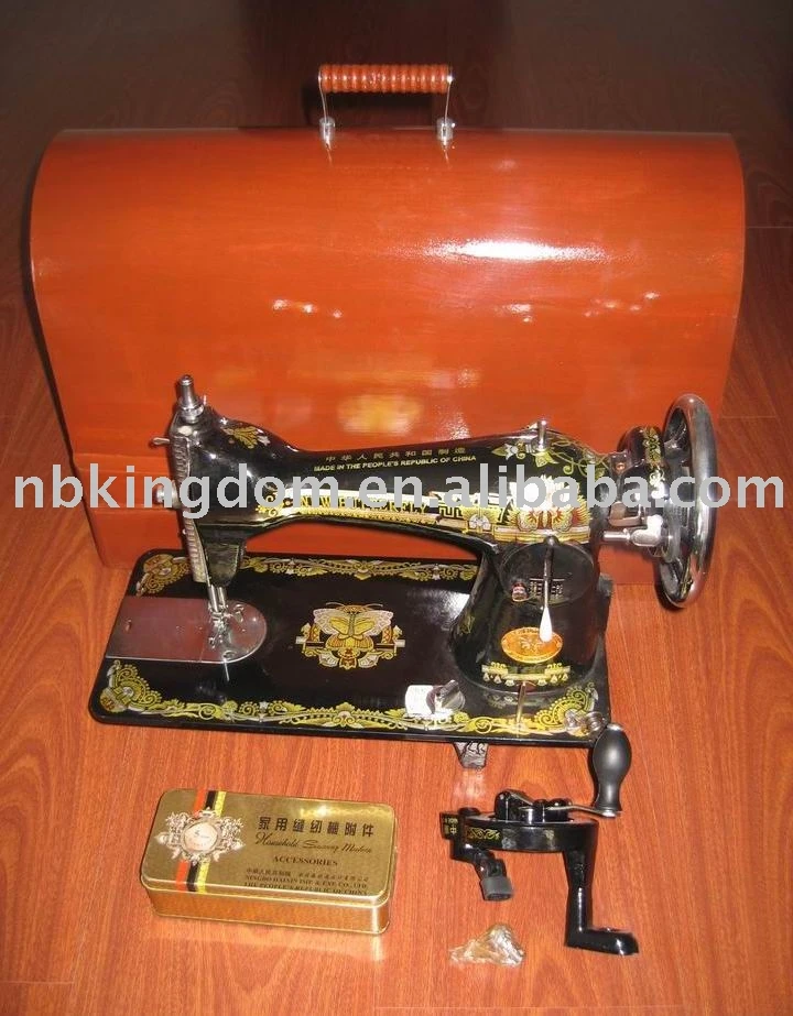 New Butterfly Brand Ja2 2 Household Sewing Machine With Metal Handle Wooden Case Sewing Machine Buy Household Sewing Machinesinger Sewing