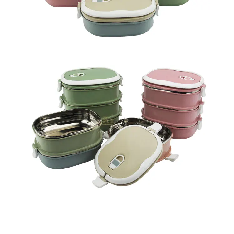 China Supplier Multilayer Key Lock Food Storage 3 Layer Lunch Box