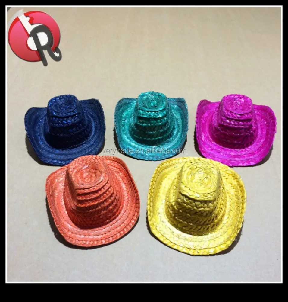 mini straw cowboy hats