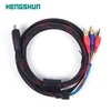 1080p high quality audio video component cable HDMI to 5RCA with nylon braid mesh