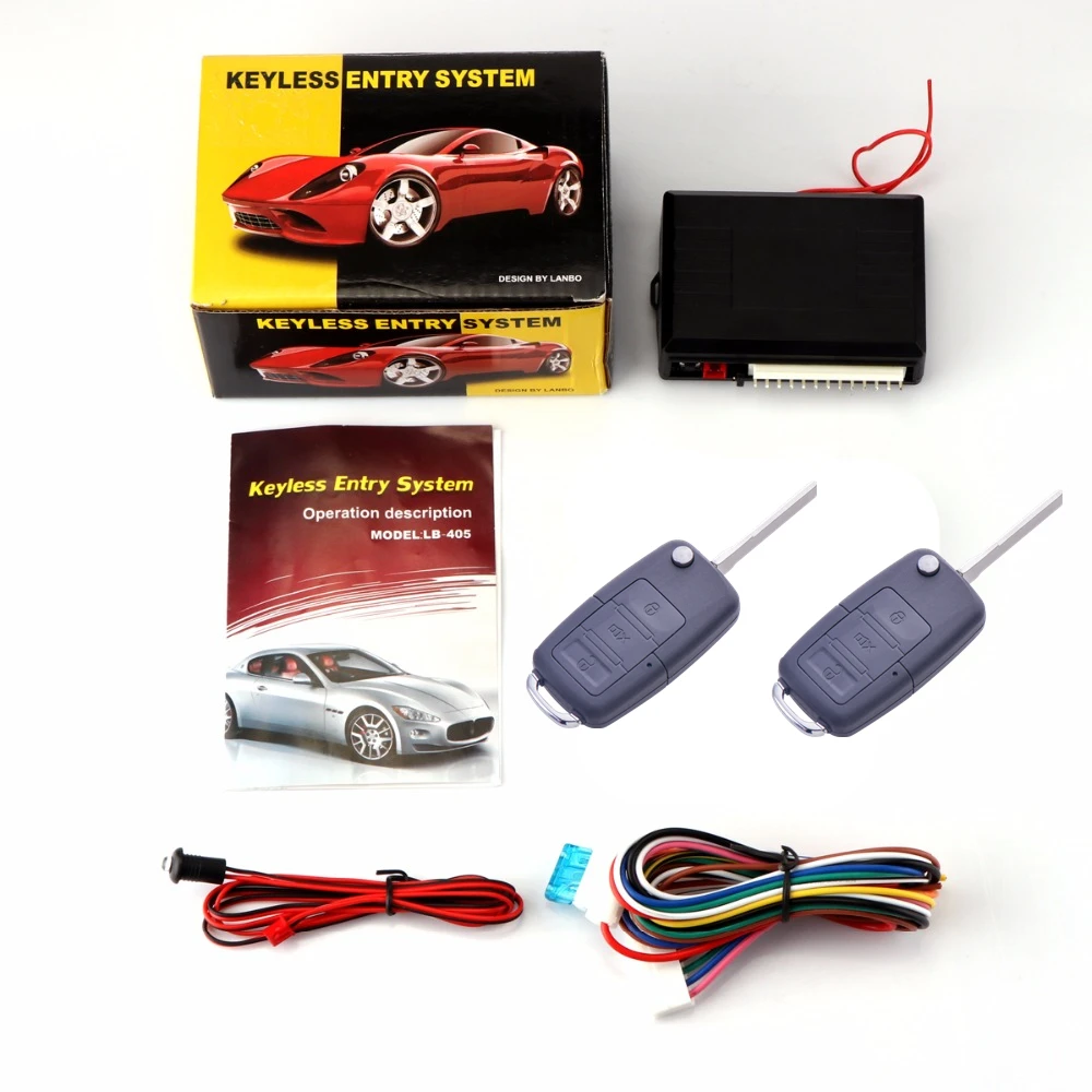 Car Central Lock Keyless Entry System With Flip Key Metal Blade Buy