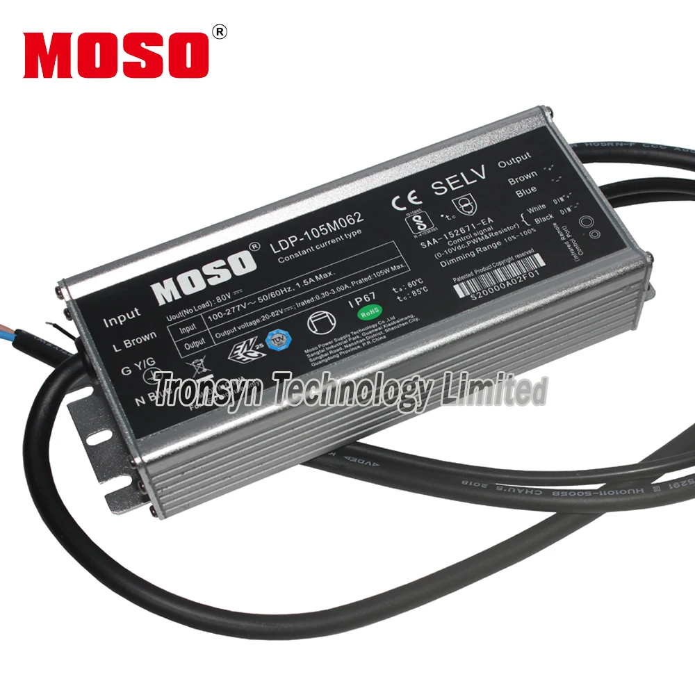 Moso 105W LDP Prog Dimmable Outdoor Universal AC  LDP-105R062 Alibaba Best Sellers LED DC 48 To 220V 60HZ