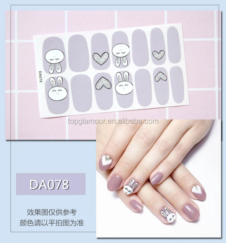 

DA041-080 Mix Designs for Choice Quick Nail Art Sticker Non-toxic 100% Real Nail Polish Strips, Colorful