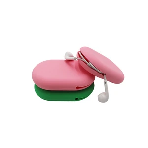 Customized Soft silicone case for earphone Storage Bag Earbud Protection Squeeze Pouch Pocket