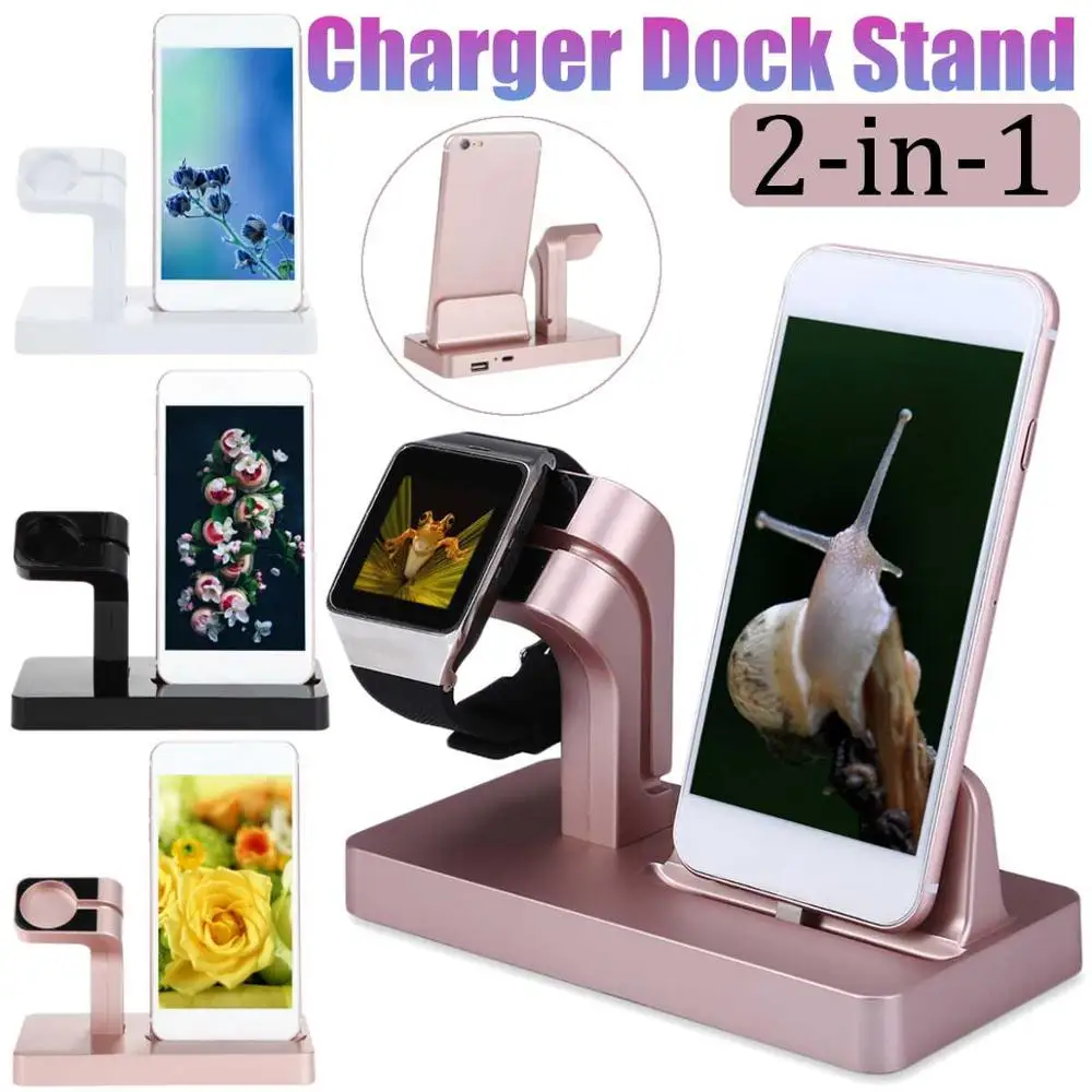

2 in 1 Charging Dock Station Cradle Stand Holder Charger For iPhone X XR XS Max 8 7 6S 6 Plus SE For Apple Watch Charger New