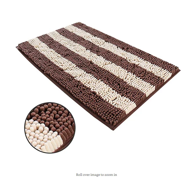 piece hot sale water absorbent bath rug set bathroom chenille