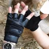 High quality Breathable Cycling leather fashion Sports Half Finger outdoors gym Gloves