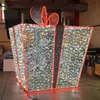 Outdoor giant Christmas lighted gift box lights 3D IP65 LED Christmas sculptures for commercial Christmas displays
