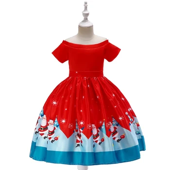 Merry Christmas Davids Deer Design Party Birthday Wedding Princess Baby Solid Ruffle Dress Girls Party Dresses Buy Merry Christmas Dress