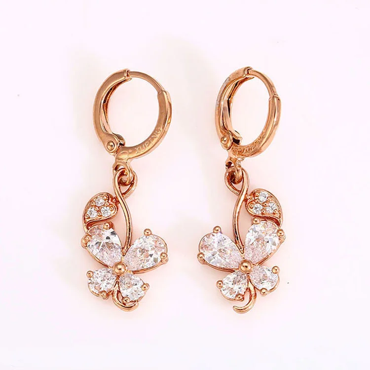 

New design fashion rose gold color earring gold plated, N/a