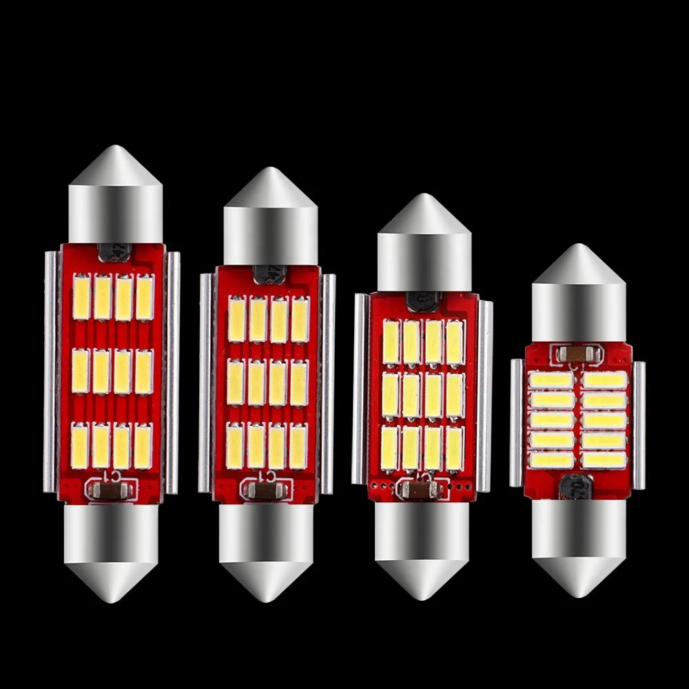 

Hot selling Festoon 31mm 36mm 39mm 41mm Canbus 4014 12 SMD LED DC 12V car-styling Reading Lamps License Plate Light