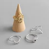 925 sterling silver evil eyes 3pcs assembly bohemian ring set