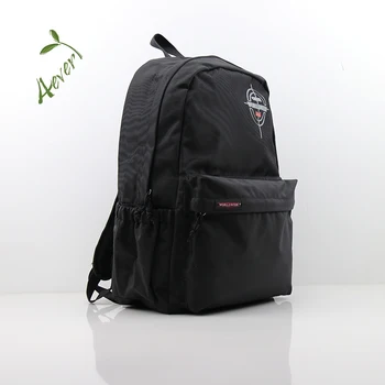 plain black school bag