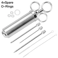 

Marinade Injection Syringe Stainless Steel Meat Injector Kit