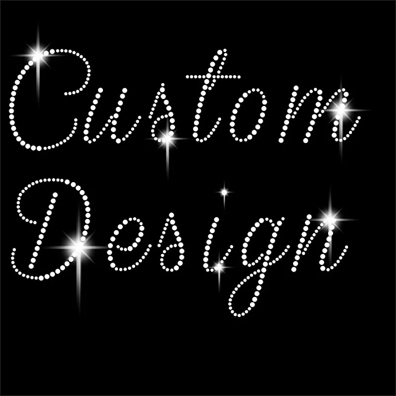 

custom Rhinestone Transfer Motif for T Shirts, Green;gold;purple