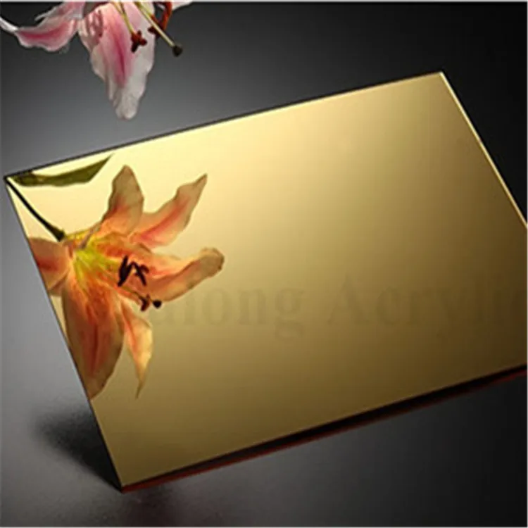Gold Mirror Acrylic 3mm Thick/mirror Acrylic Wall Decorative Panel/two
