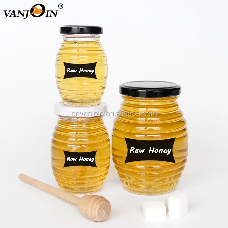 120g 455g 1000g Raw Honey Glass Jar Honey Storage Container For Canning