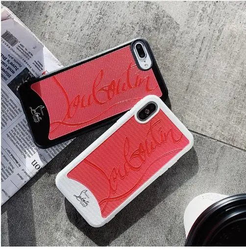 

Luxury Red Sneakers Bottom Phone Case For iphone 7 7plus 8 6 6s plus X XR XS MAX Silicone Case cover, Black and white