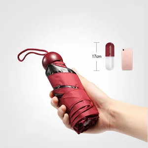 Image of 2019 Hot Wholesale Capsule Folding Umbrella Ultra Light Mini Anti-UV Umbrella